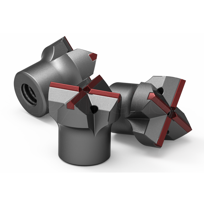 Sapa cu tais in cruce, cu carbura (R51) / Carbide Cross Bit EXX – pentru formatiuni de roca moale pana la medie