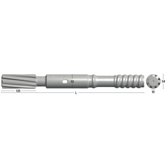Adaptor (shank adaptor) pentru Atlas Copco COP1840HE/1850, L=565mm, filet T51 Adaptor (shank adaptor) pentru Atlas Copco COP1840HE/1850, L=565mm, filet T51