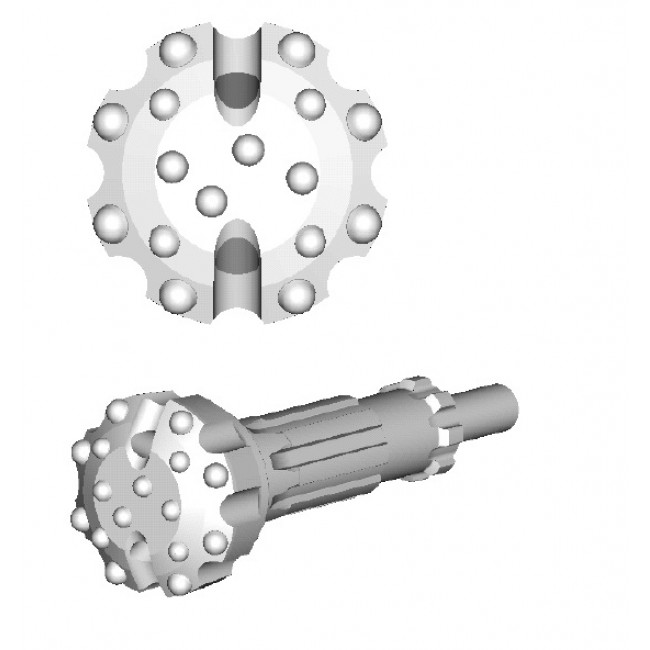 Sapa cu butoni sferici DTH Permon, D=75mm, prindere VKP70