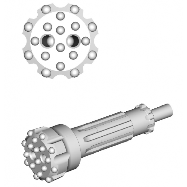 Sapa cu butoni sferici FF, DTH Halco, D=115mm, prindere DHD340A Sapa cu butoni sferici FF, DTH Halco, D=115mm, prindere DHD340A