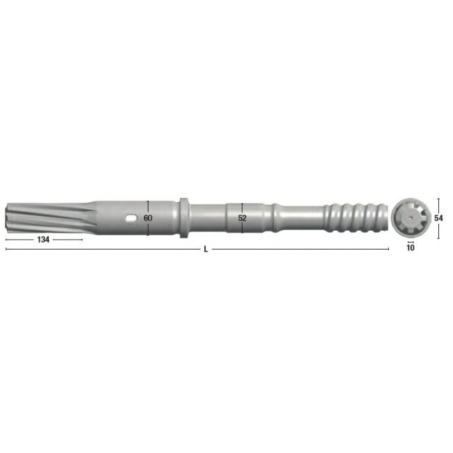 Adaptor (shank adaptor) pentru Atlas Copco COP1840HEX/1850EX/2550EX, L=770mm, filet T51