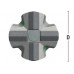 Sapa tais cruce, filet R25, D=45mm