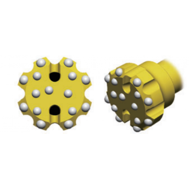 Sapa cu butoni sferici flat face DTH, D=140mm, prindere DHD350