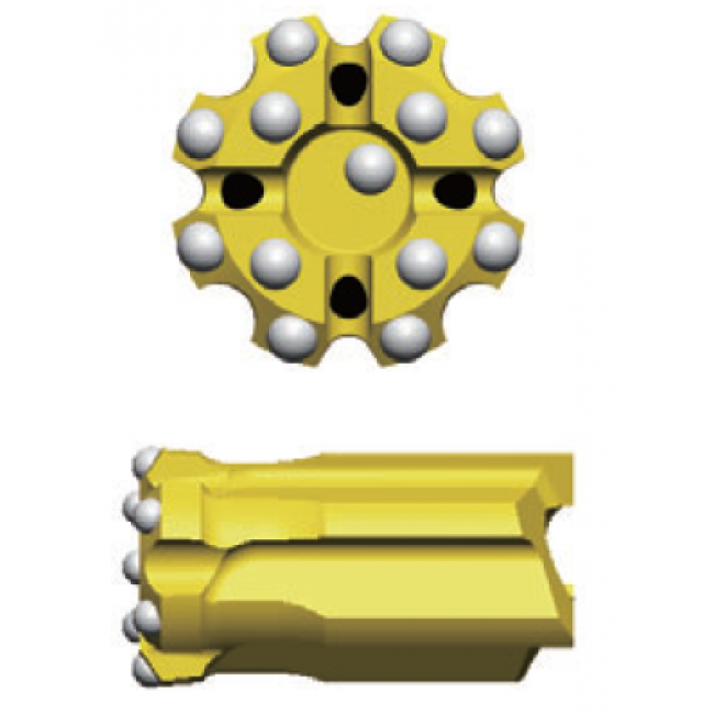 Sapa T45, D=76mm, butoni sferici retrac, drop-center