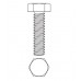 Surub cap hexagonal partial filetat M12x80-931/10.9